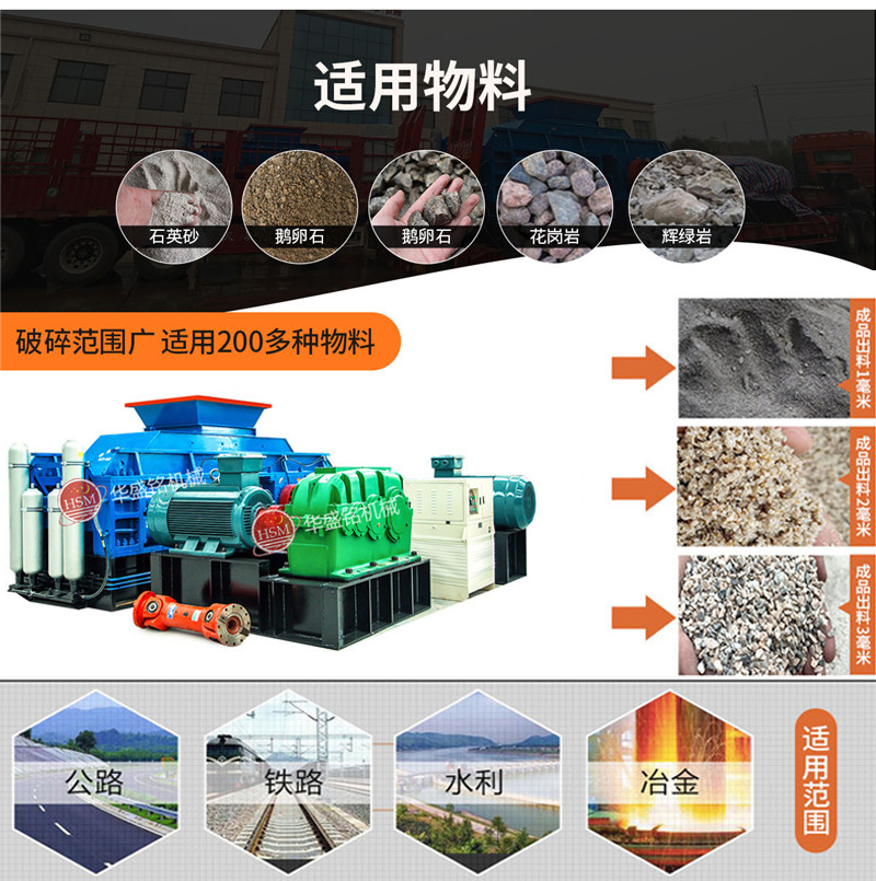 制砂機(jī)設(shè)備_河南對(duì)輥制砂機(jī)廠_華盛銘對(duì)輥制砂機(jī)參數(shù)